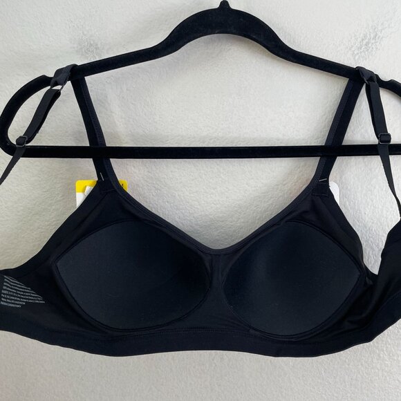 NEW Warners Womens Medium Wireless Lightly Lined Black Bra - Picture 7 of 7